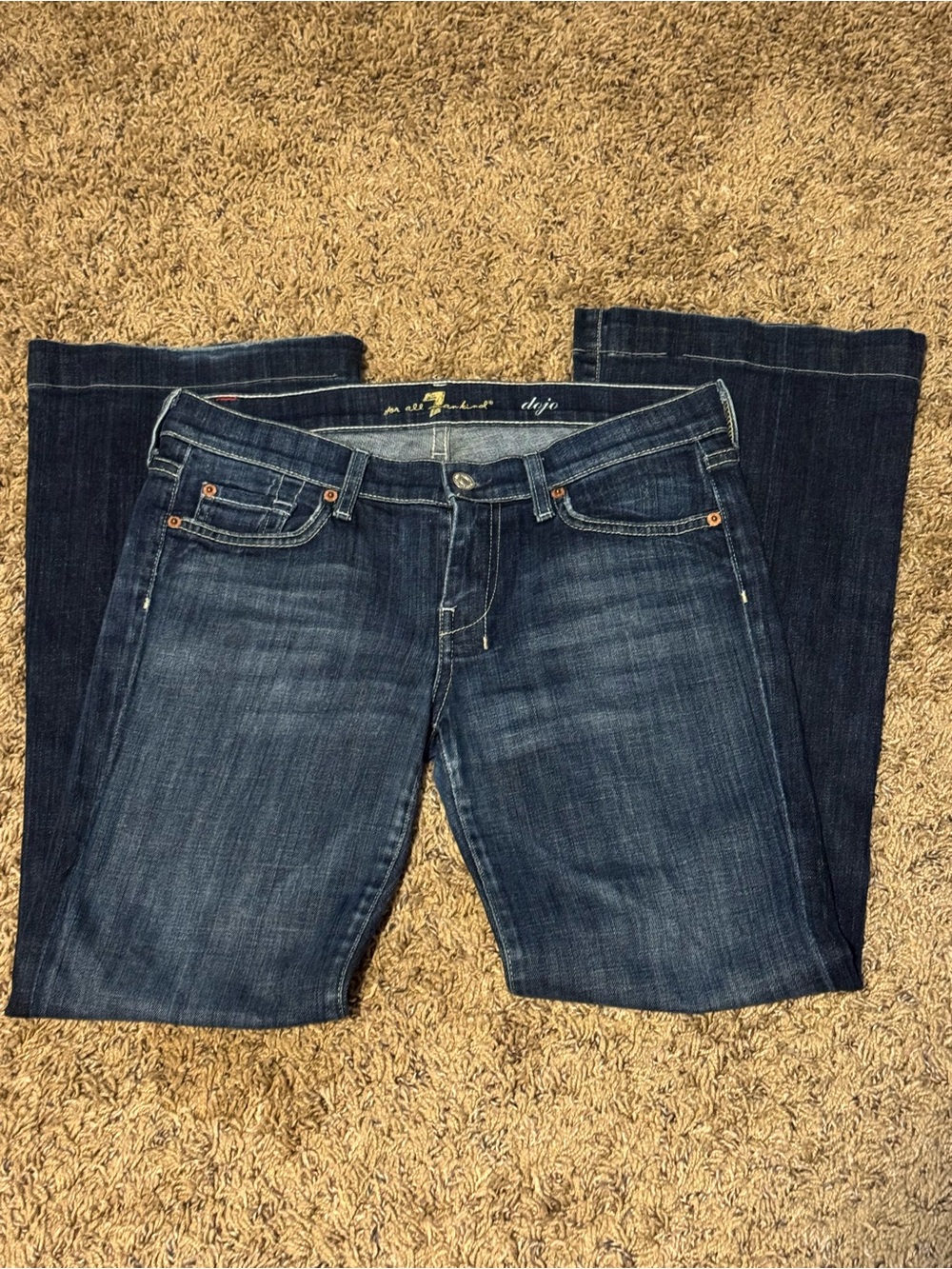 7 For All Mankind Women’s Boot Cut Jeans - Dark Blue - Picture 2 of 4